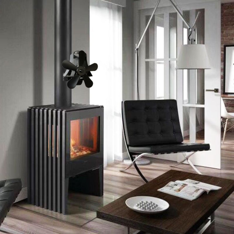 Ventilatore per stufa camino in alluminio a 5 pale