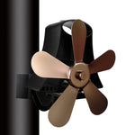Ventilatore per stufa camino in alluminio a 5 pale
