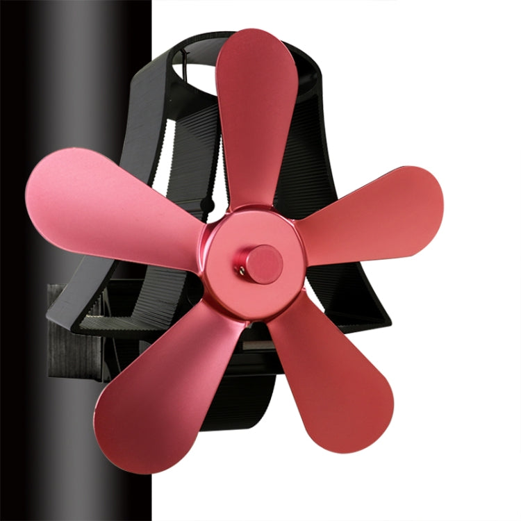 YL-106 Ventilatore per stufa per camino alimentato a calore in alluminio a 5 pale ad alta temperatura, YL-106 (Black), YL-106 (Bronze), YL-106 (Grey), YL-106 (Gold), YL-106 (Rose Red), YL-106 (Silver), YL-106 (White)