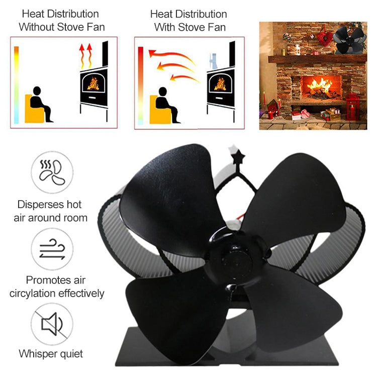 Ventilatore per stufa a legna a 4 pale in metallo