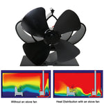 Ventilatore per stufa a legna a 4 pale in metallo