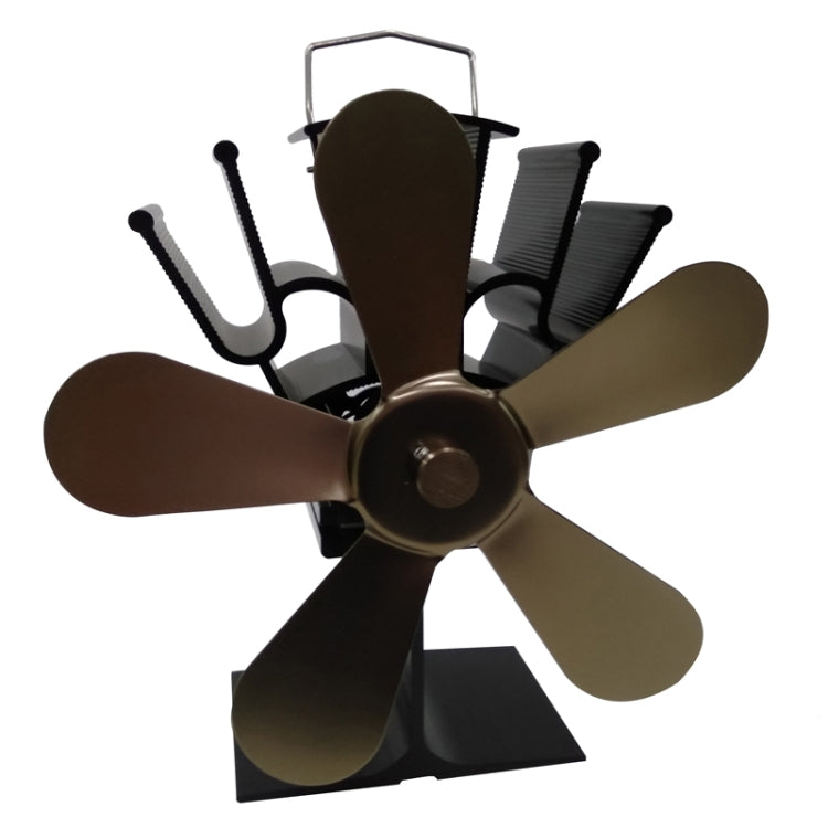 YL602 5 Blade High Temperature Metal Heat Powered Fireplace Stove Fan, YL602(Black), YL602(Bronze), YL602(Grey), YL602(Gold), YL602(Rose Red), YL602(Silver)