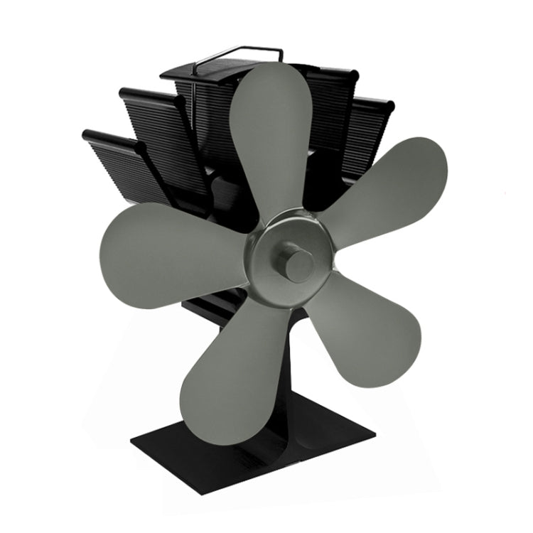 YL602 5 Blade High Temperature Metal Heat Powered Fireplace Stove Fan, YL602(Black), YL602(Bronze), YL602(Grey), YL602(Gold), YL602(Rose Red), YL602(Silver)