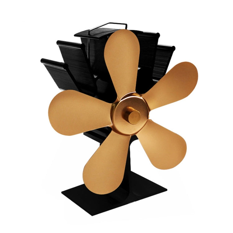 YL602 5 Blade High Temperature Metal Heat Powered Fireplace Stove Fan, YL602(Black), YL602(Bronze), YL602(Grey), YL602(Gold), YL602(Rose Red), YL602(Silver)