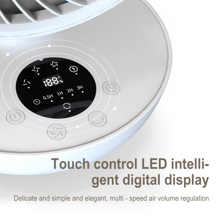 Ventilatore elettrico a circolazione d'aria con display digitale intelligente a LED da tavolo regolabile WT-F44, controllo a 3 velocità