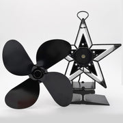 4 Blade Aluminum Heat Powered Fireplace Stove Fan