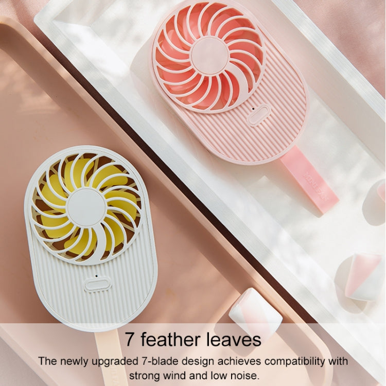 LLD-17 0.7-1.2W 2-Speed ​​Ice Cream Shape USB Charging Portable Fan with Lanyard, LLD-17