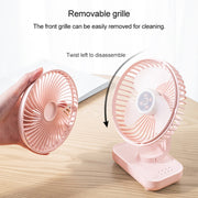 D606 4W USB Rechargeable Portable Four-Speed ​​Adjustable Desk Fan, USB