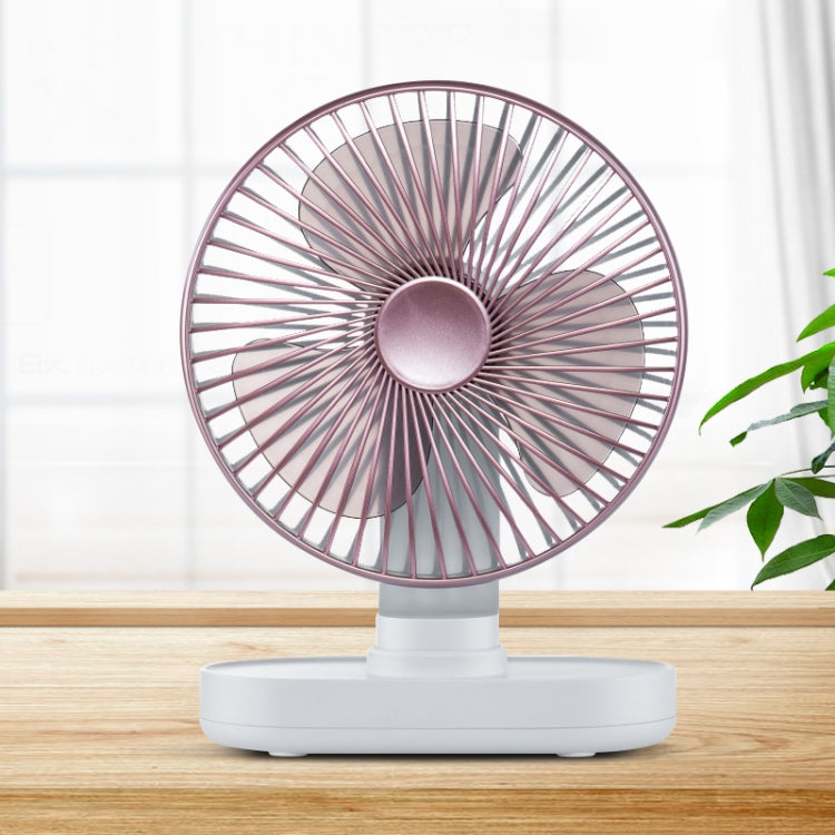 D77 4W Micro USB & USB-C / Type-C Portable Rechargeable Desk Fan with Four-Speed ​​Adjustable Automatic Head Shaking, Micro USB & USB-C / Type-C