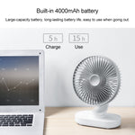Ventilatore da tavolo portatile 4W ricaricabile USB-C