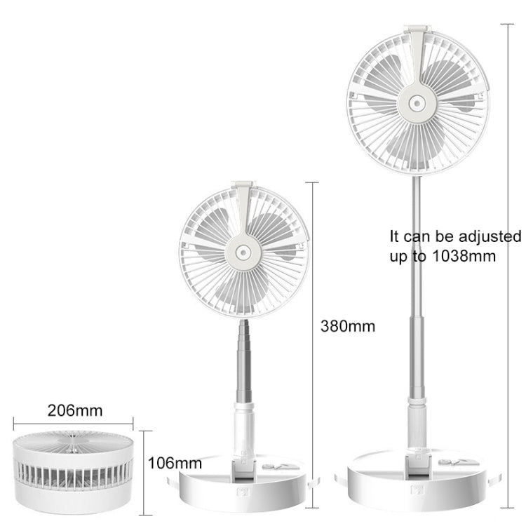 Humidifying and Moisturizing Spray Fan Portable Folding Table Fan with USB Charging