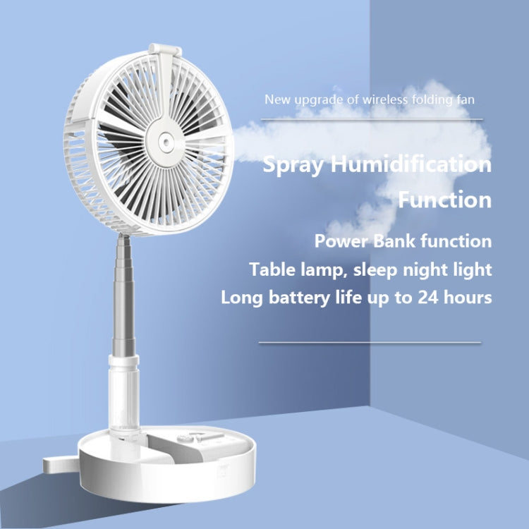 Humidifying and Moisturizing Spray Fan Portable Folding Table Fan with USB Charging