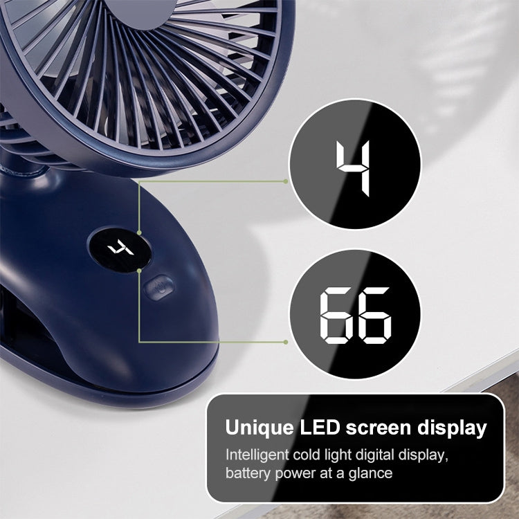 Elettroventilatore Clip-on F601 con Display LED e Batteria