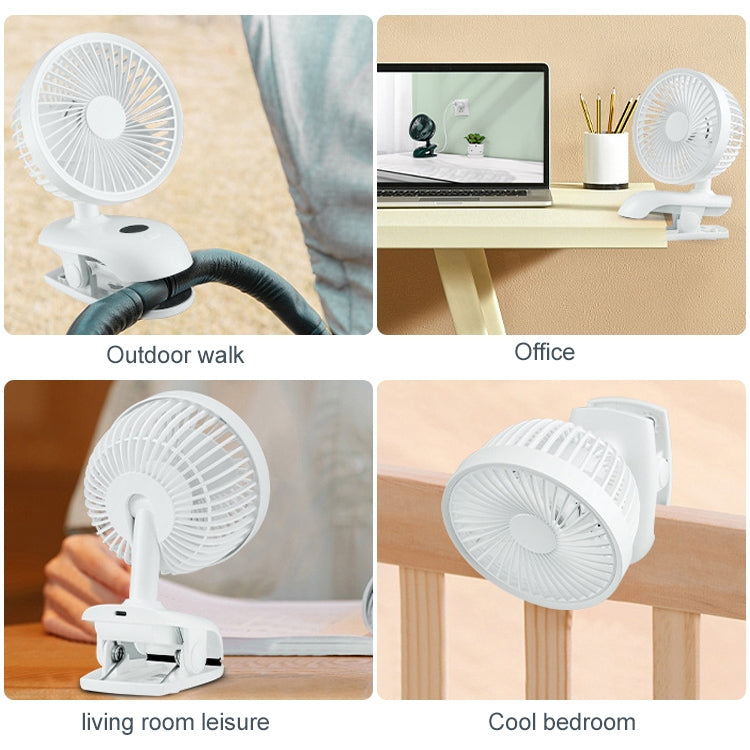 Elettroventilatore Clip-on F601 con Display LED e Batteria