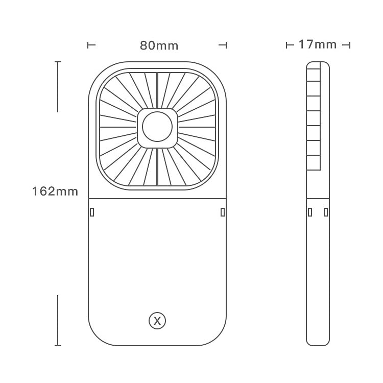 Ventilatore portatile da collo USB F20 pieghevole