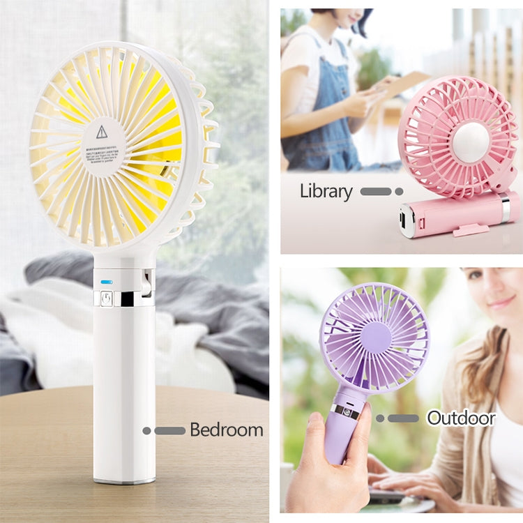 S2 Portable Folding Electric Fan with 3 Speed ​​Control and Night Light