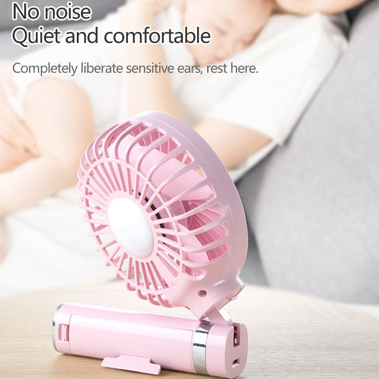 Ventilatore elettrico portatile pieghevole S2, con controllo a 3 velocità e luce notturna