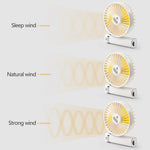 Ventilatore elettrico portatile pieghevole S2 con luce notturna
