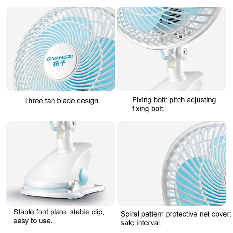 Mini ventilatore elettrico con clip muta per dormitorio domestico portatile 220 V, lunghezza: 3 m, Electric Fan, Length: 3m