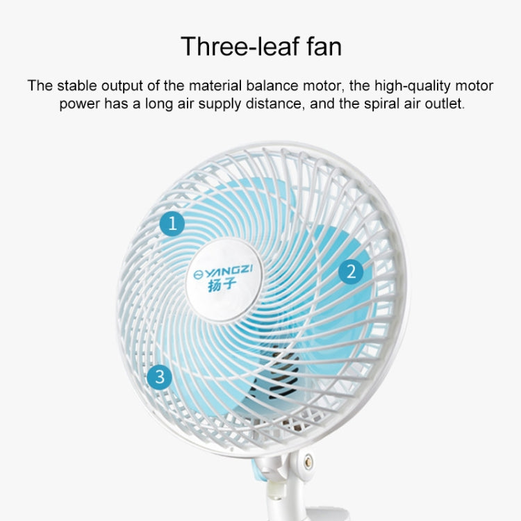 Mini ventilatore elettrico con clip muta per dormitorio domestico portatile 220 V, lunghezza: 3 m, Electric Fan, Length: 3m