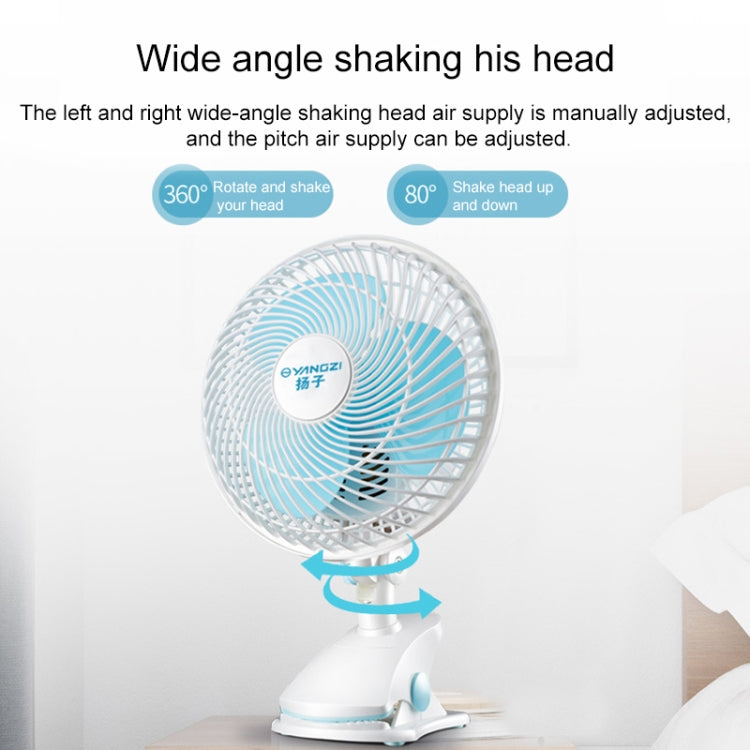 Mini ventilatore elettrico con clip muta per dormitorio domestico portatile 220 V, lunghezza: 3 m, Electric Fan, Length: 3m