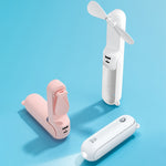 Mini ventilatore pieghevole portatile F8 con torcia