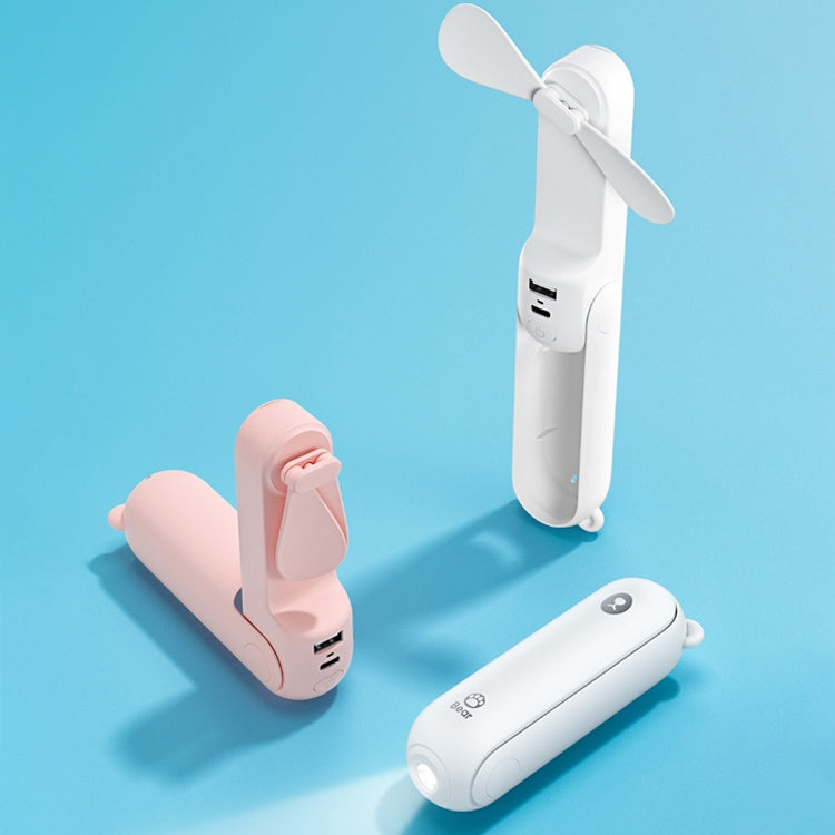 Mini ventilatore pieghevole portatile F8 con torcia