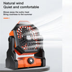 Ventilatore portatile ricaricabile USB con lampada LED