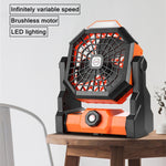 Ventilatore portatile ricaricabile USB con lampada LED