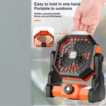 Ventilatore portatile ricaricabile USB con lampada LED