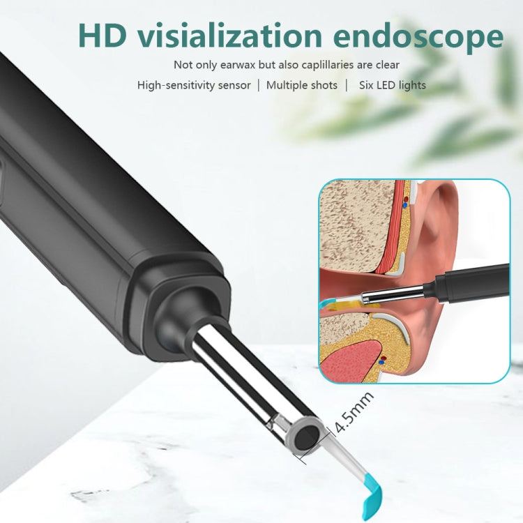 H02006 Endoscopio digitale per orecchio naso bocca WiFi Smart Visual Ear Pick HD