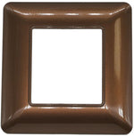 Placca 2 posti in tecnopolimero color bronzo compatibile Matix