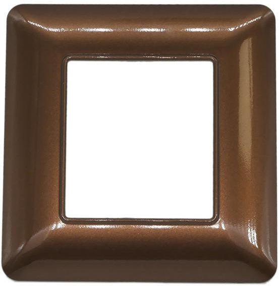 Placca 2 posti in tecnopolimero color bronzo compatibile Matix