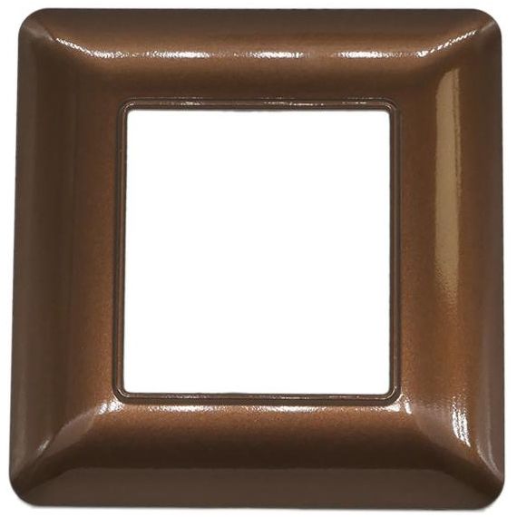 Placca 2 posti in tecnopolimero color bronzo compatibile Matix