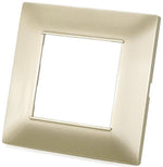 Placca in tecnopolimero 2 posti color sabbia compatibile Vimar Plana 6970597463103 6002-11 EL001