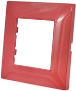 Placca in tecnopolimero 2 posti color rosso corallo compatibile Vimar Plana 6970597463165 6002-15 EL002