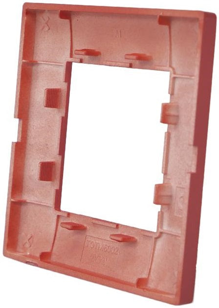 Placca in tecnopolimero 2 posti color rosso corallo compatibile Vimar Plana 6970597463165 6002-15 EL002