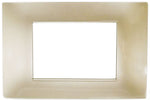 Placca in tecnopolimero 3 posti color sabbia compatibile Vimar Plana