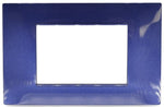 Placca in tecnopolimero 3 posti color blu compatibile Vimar Plana