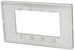 Placca in tecnopolimero 4 posti color argento compatibile Vimar Plana 6970597464292 6004-9 EL007