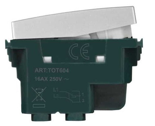 Invertitore Grigio 16AX 250V compatibile Vimar Plana 6970597462724 TOT604 EL008