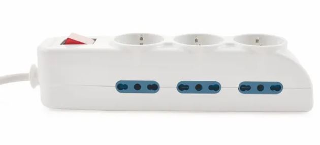 Multipresa ciabatta 9 posizioni con 3 schuko e 6 bipasso con interruttore 8053323553496 EL013