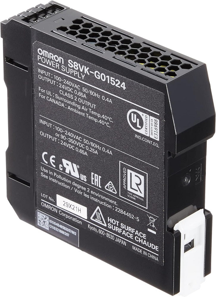Alimentatore switching per guida DIN 24V 15W 650mA Omron Industrial  S8VK-G01524