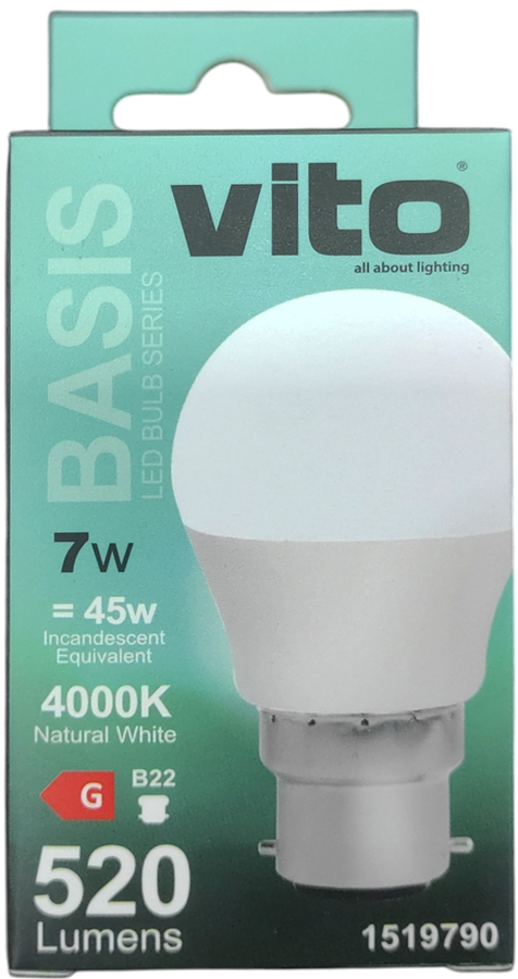 Lampada LED B22 7W 520lm 4000k luce naturale 6977231350041 1519790 EL029
