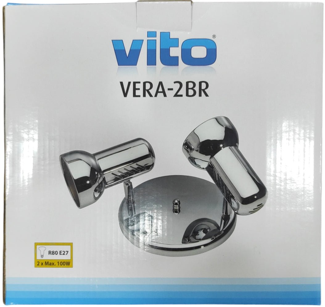 Lampada applique da parete 2xE27 in metallo bianco 210080 EL034