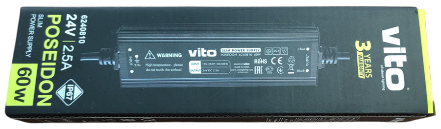 Trasformatore stagno IP67 slim 24V 2.5A 60W 6977231351123 6240810 EL036