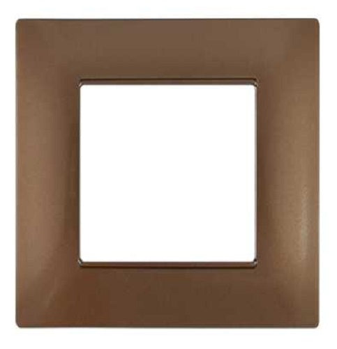 Placca in tecnopolimero 2 posti color rame compatibile Vimar Plana