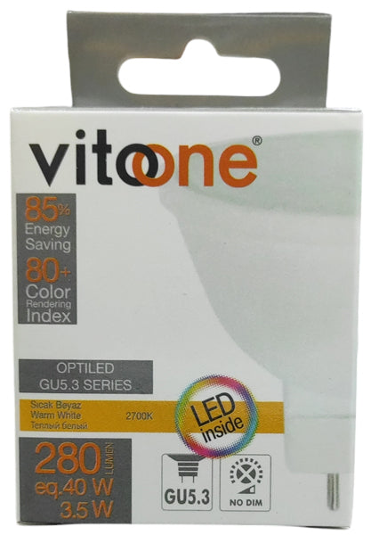 Lampadina LED GU5.3 3.5W 280lm 2700k luce calda 8680168588934 1500720 EL045