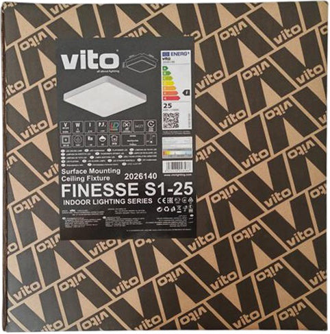 Plafoniera LED quadrata 25W 2000lm 3CCT bianca 2026140 6972538048486 EL052