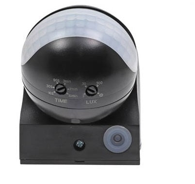Sensore di movimento PIR nero IP44 1200W 6972538043146 6110110 EL060